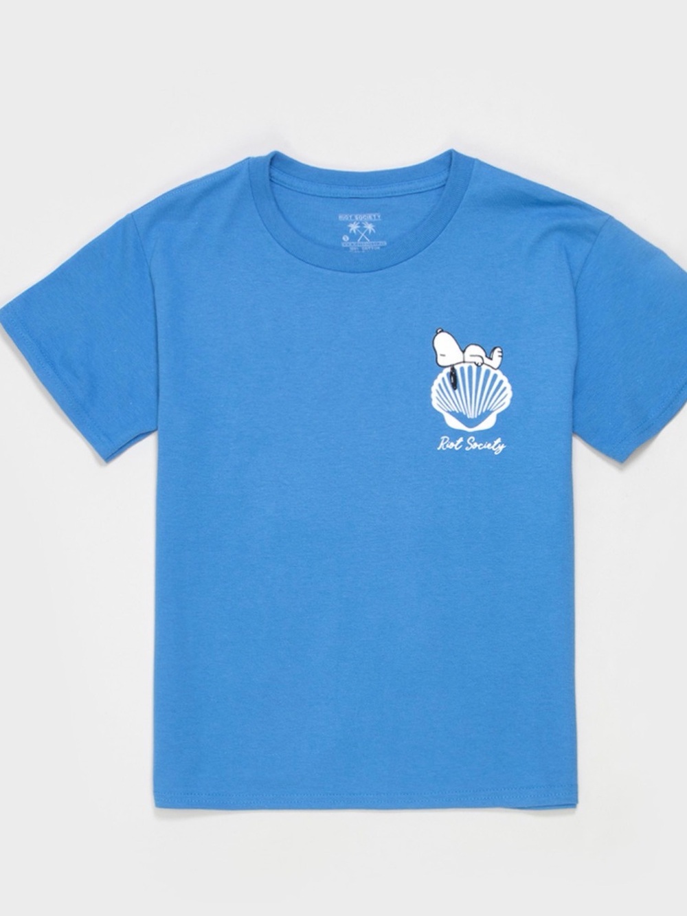 riot society Blue Kids Snoopy Shell Tee NWOT